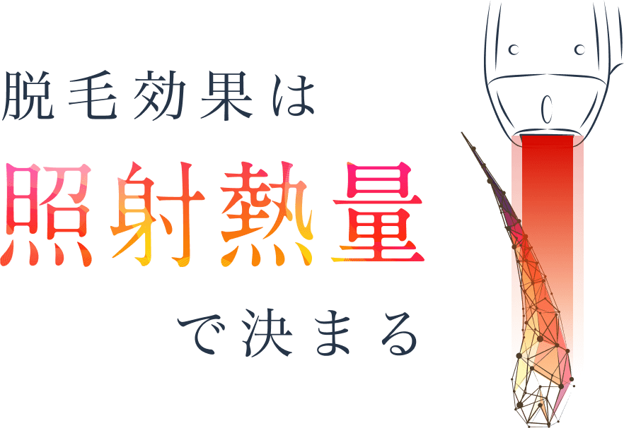 脱毛効果は照射熱量で決まる